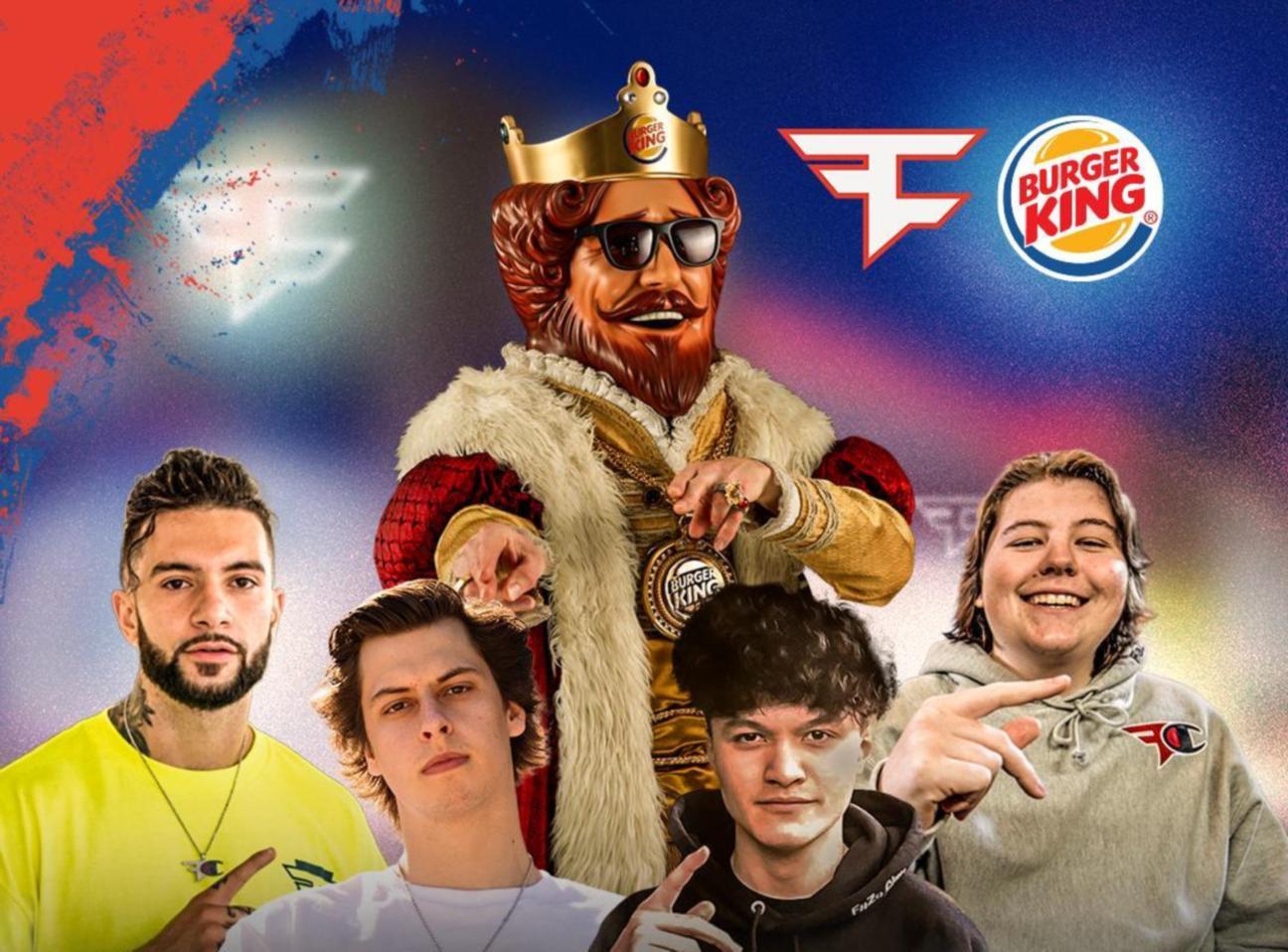 FaZe Clan eSportler, Burger King, Werbung, Logo