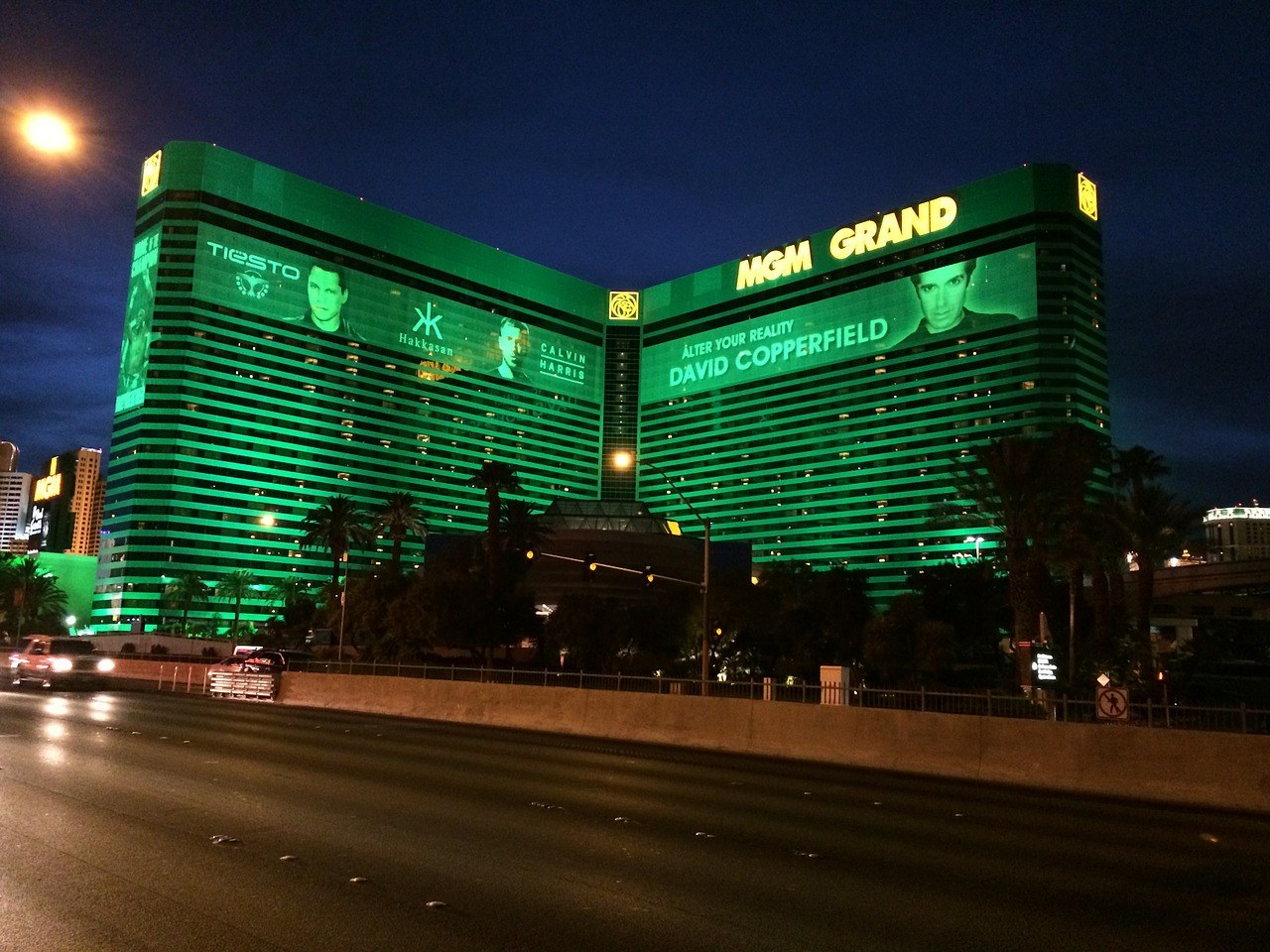 MGM Hotel und Casino, grüne Fassade, Hotel, Las Vegas