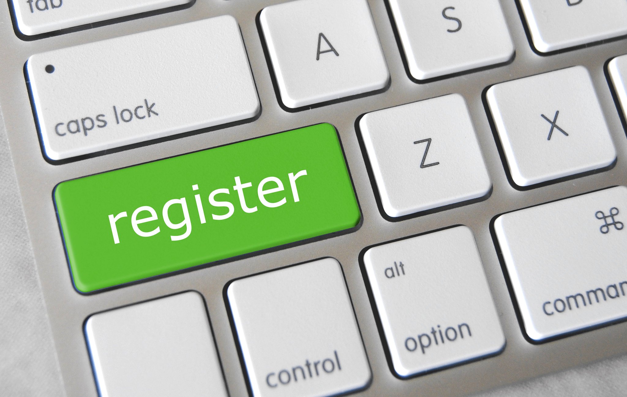 Register, online registrieren