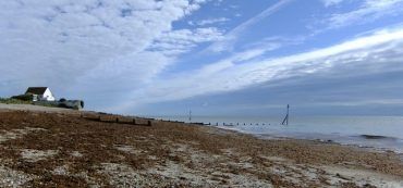 Selsey West Sussex, Haus, Strand, Wolken