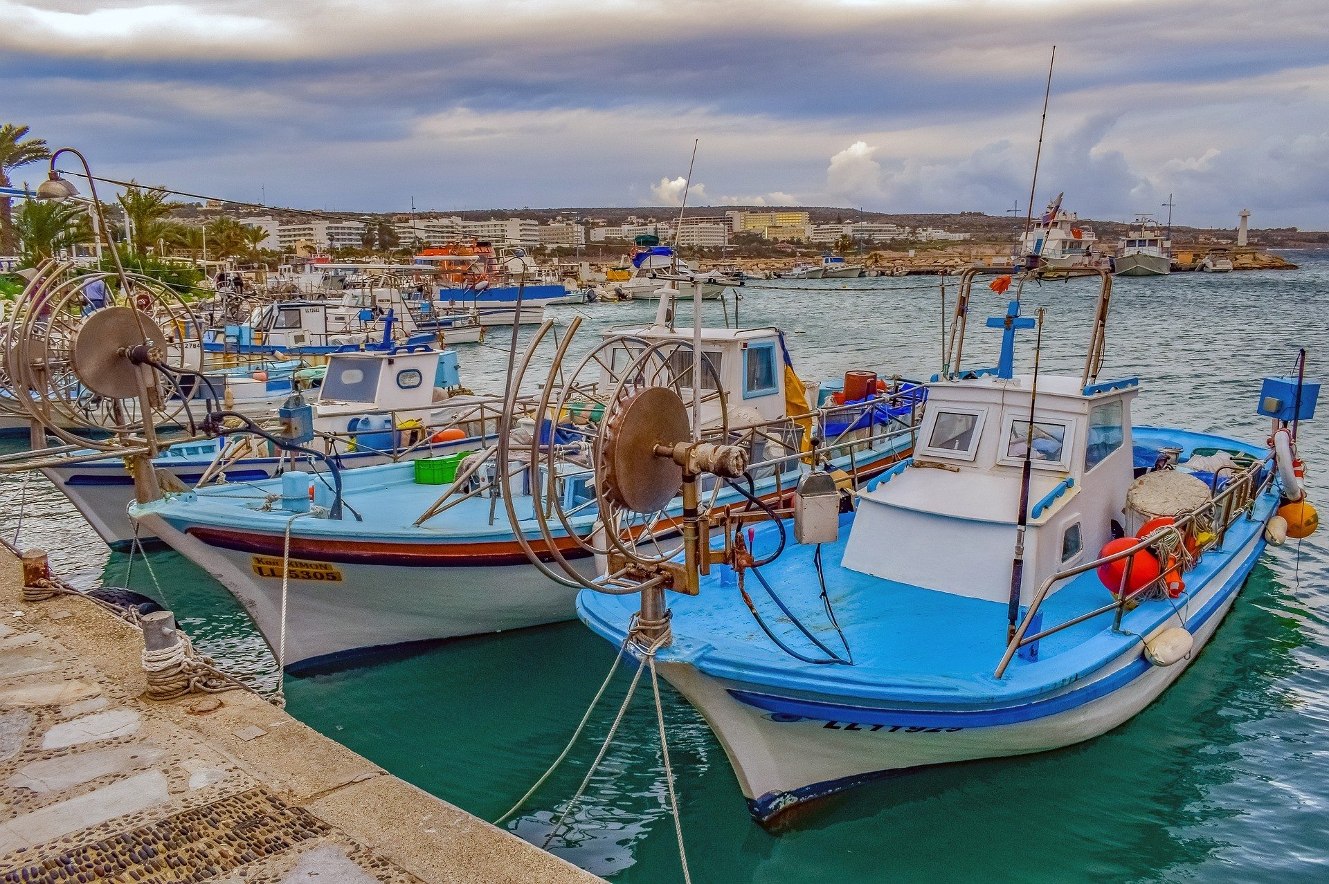 Zypern, Hafen, Boote