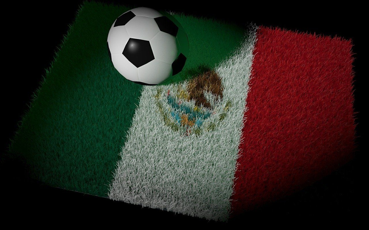 Mexiko, mexikanische Fahne, Fußball