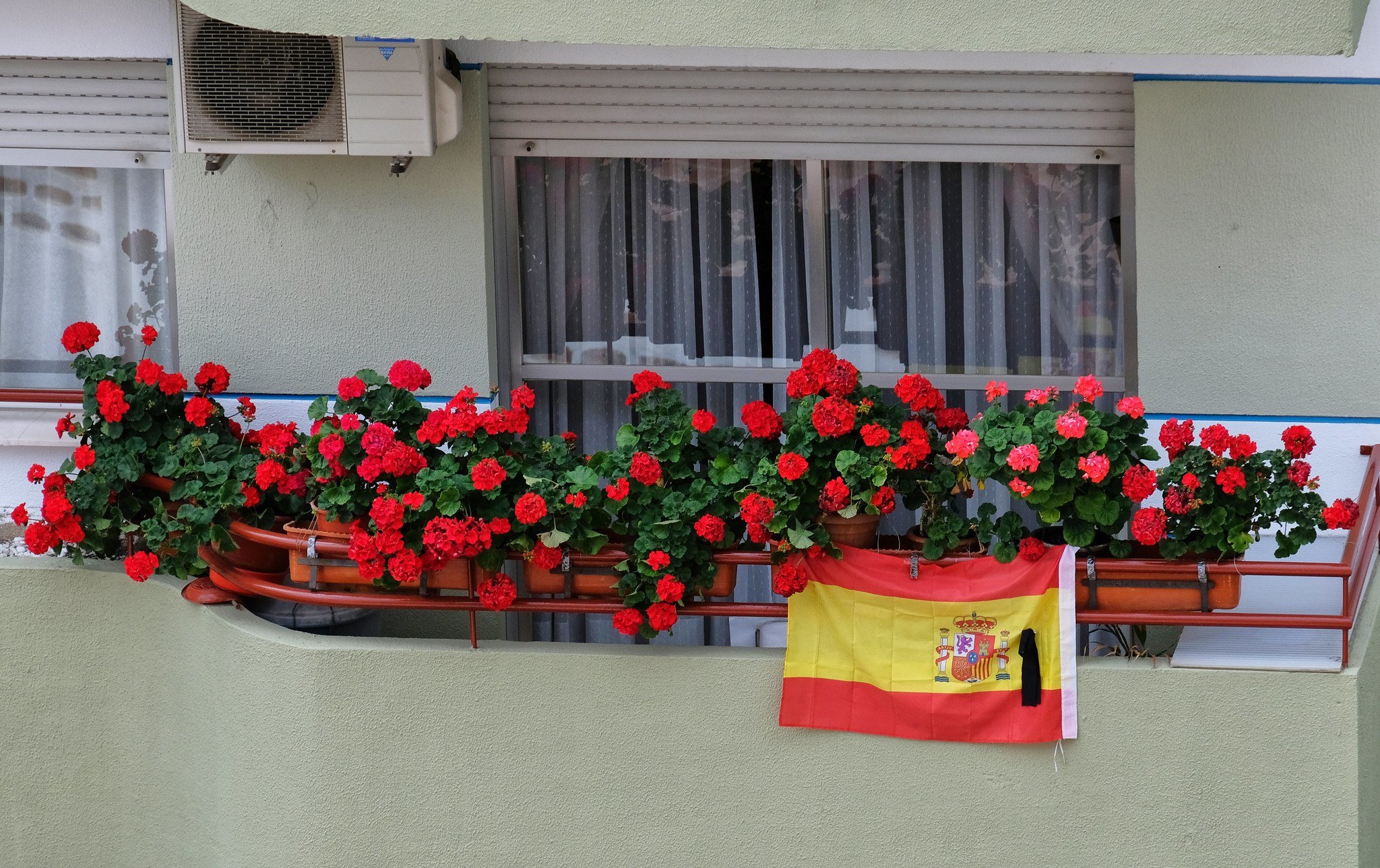 Spanien Fahne, Balkon