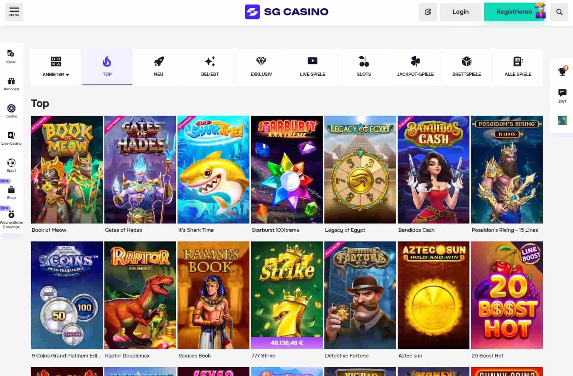 SG Casino Spiele