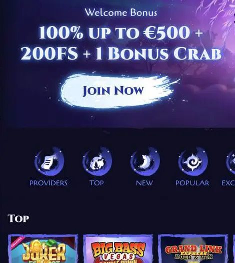 Spinight sign up step 1