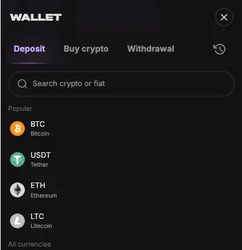 How to deposit step 2