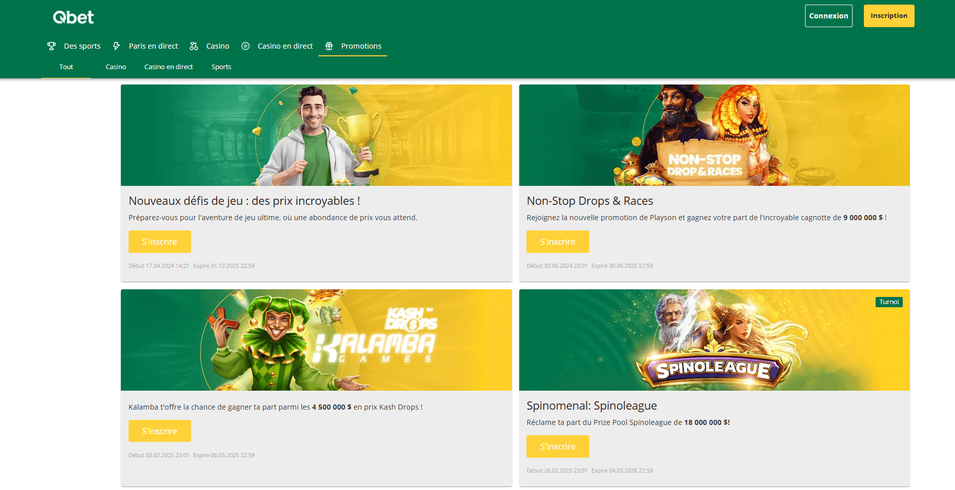 Qbet Promotions