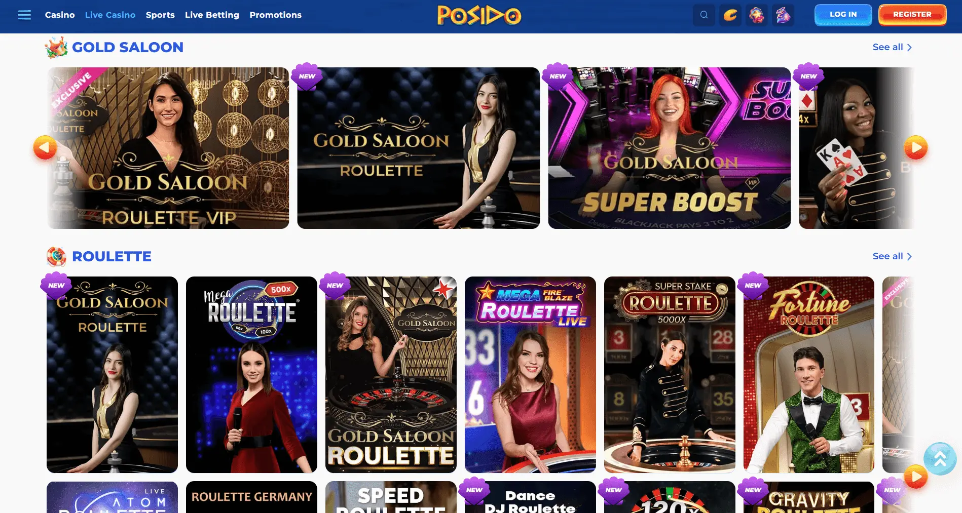 Posido live casino
