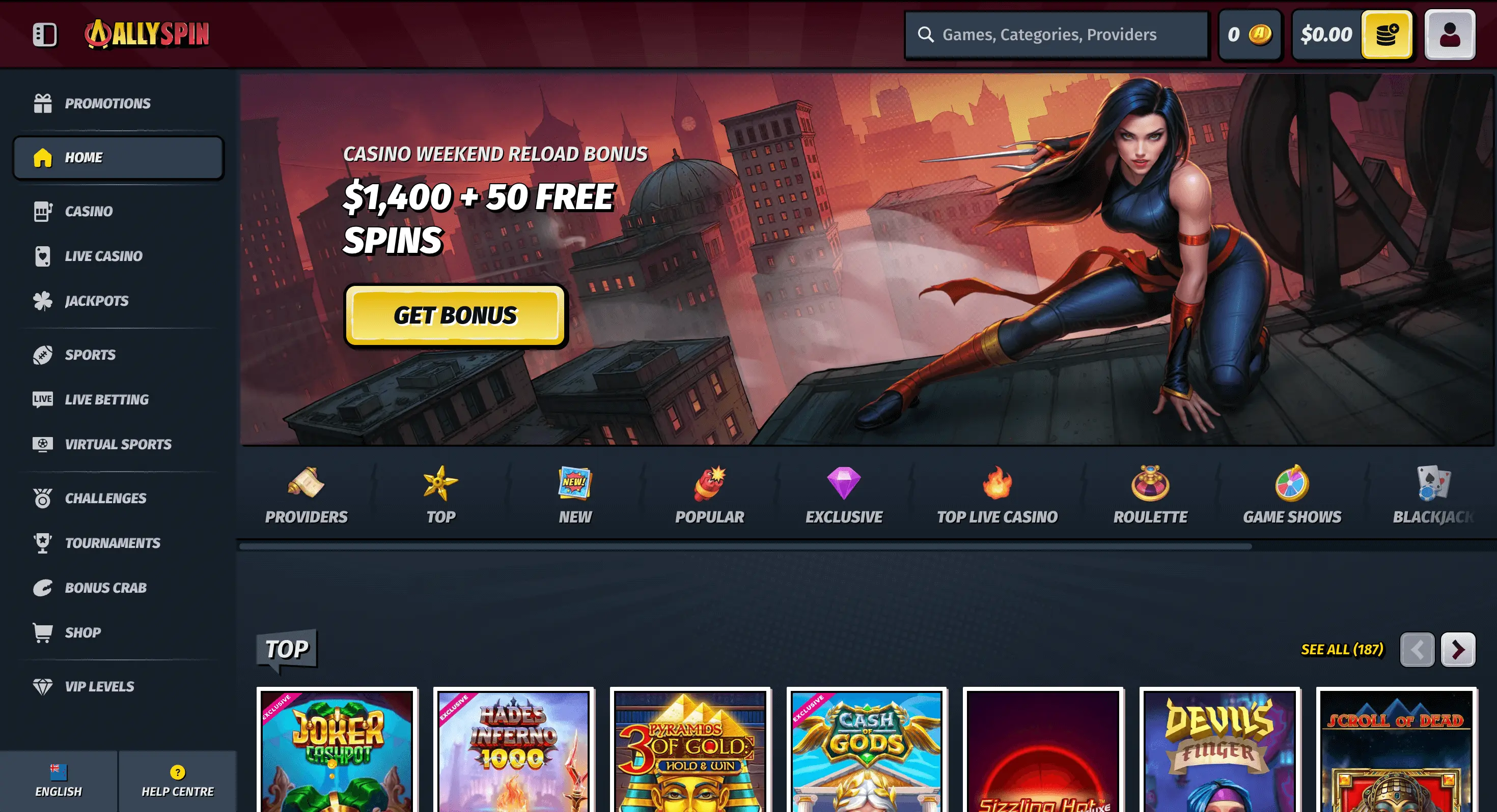 AllySpin homepage