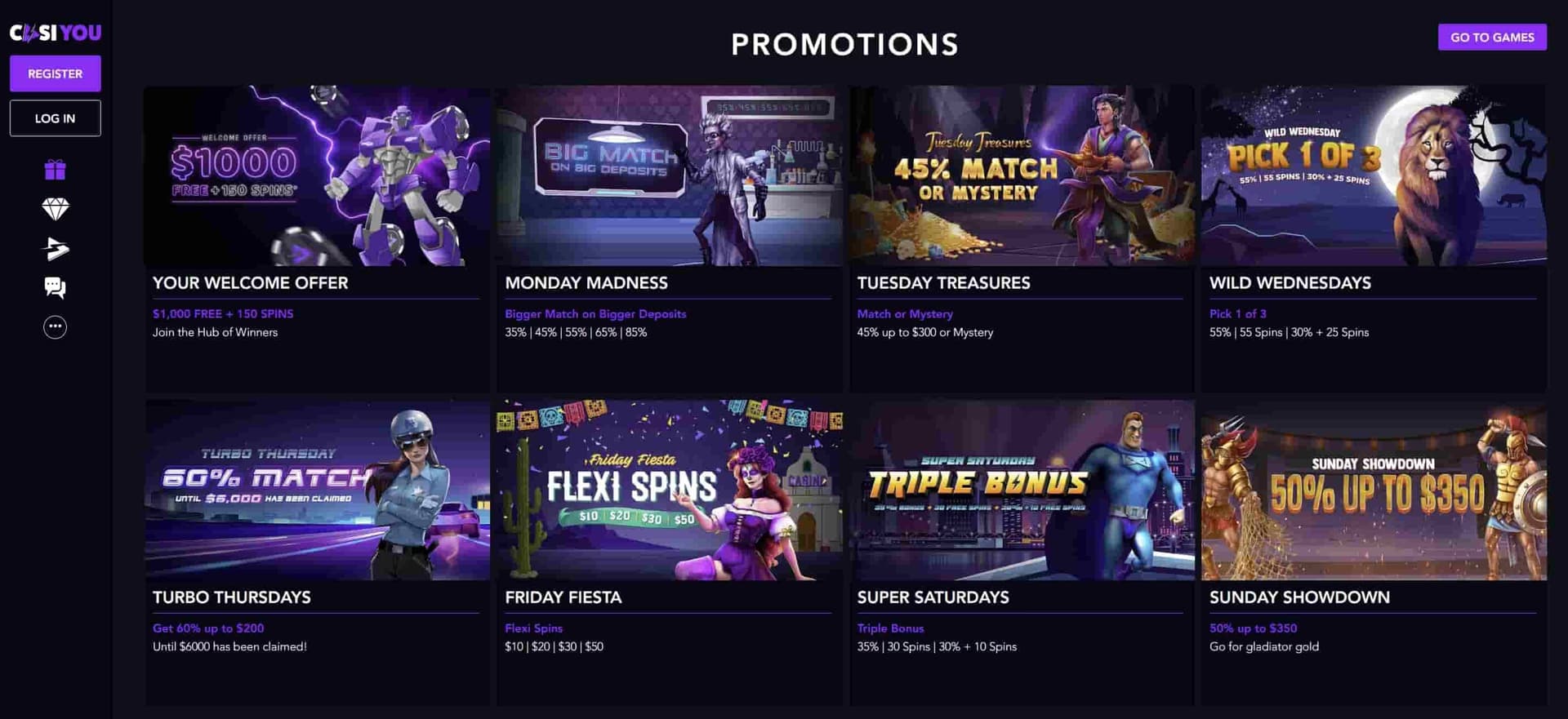 CasiYou Welcome Bonus