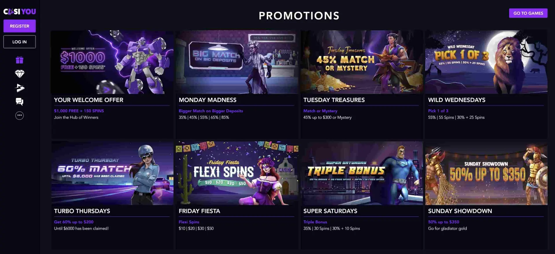 CasiYou Welcome Bonus