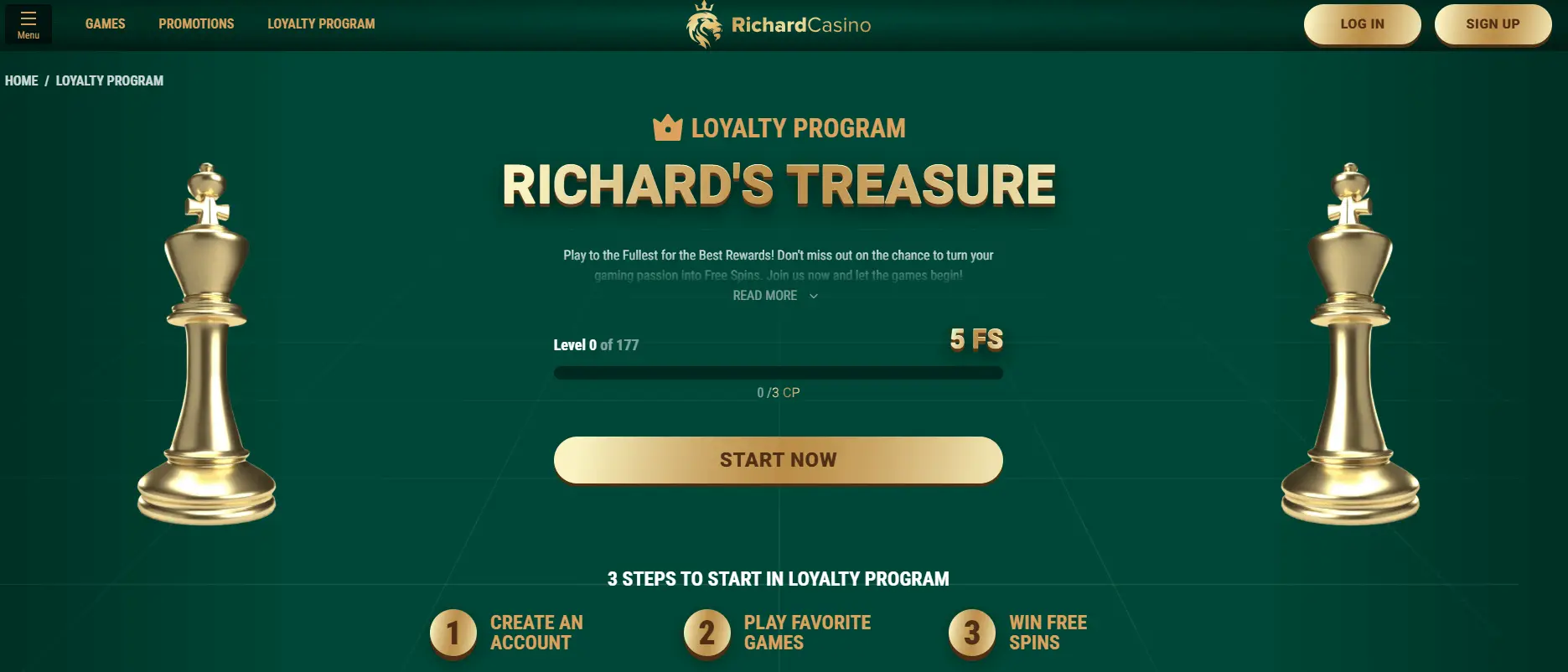 Richard Casino loyalty program