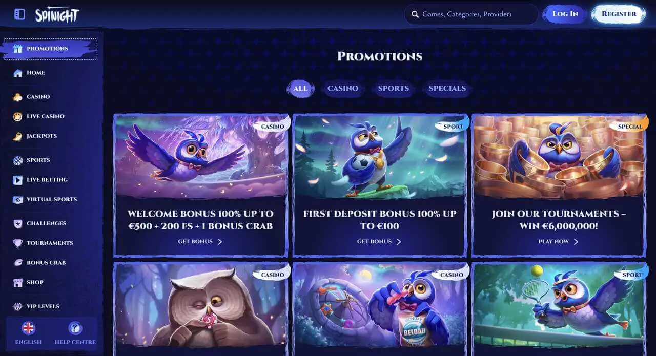 Spinight promotions