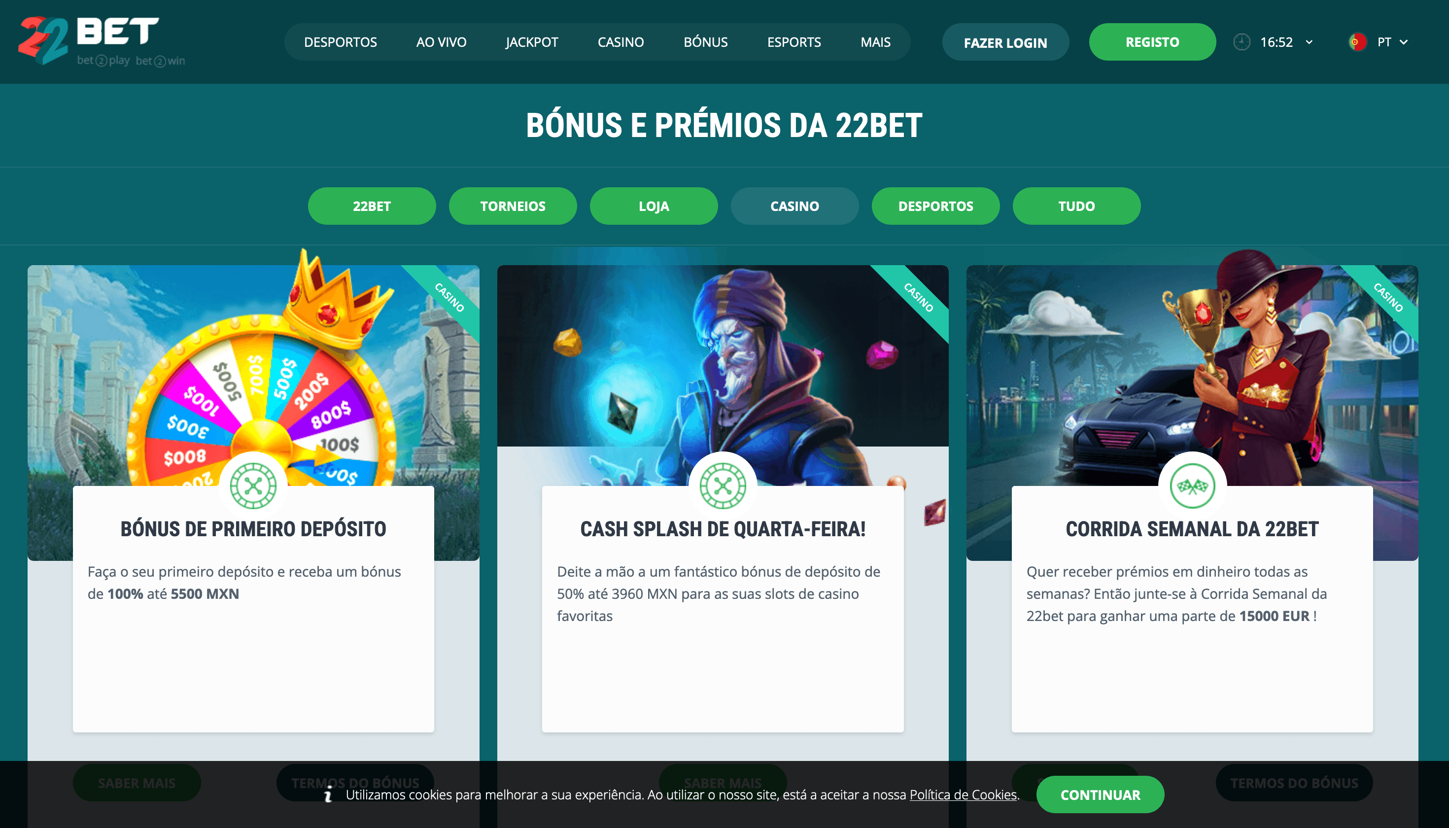 22bet Bonus PT ROW