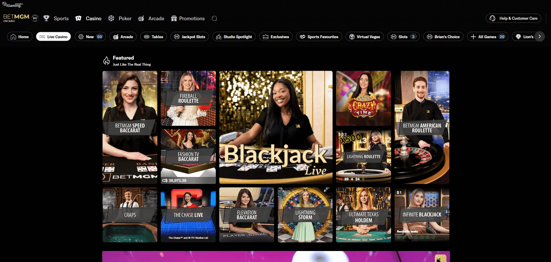 BetMGM Ontario Casino live dealer games.png
