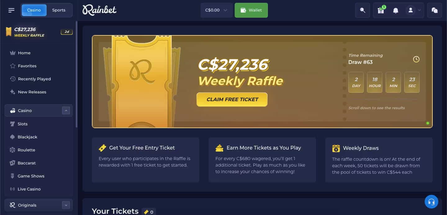 Rainbet Raffle Screenshot (1)
