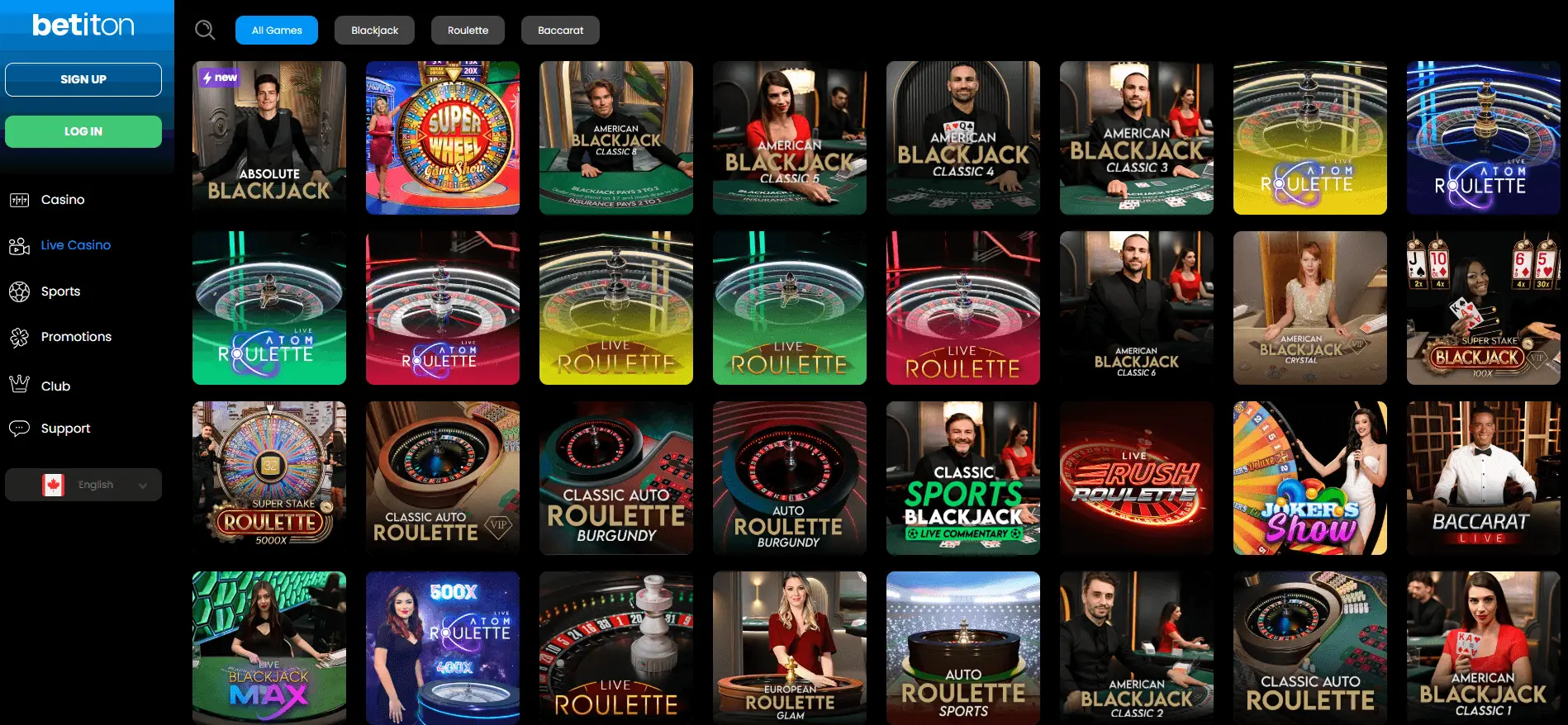 Betiton Live Games