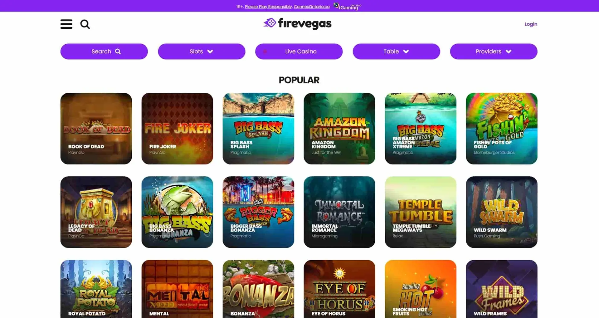 FireVegas ON slots