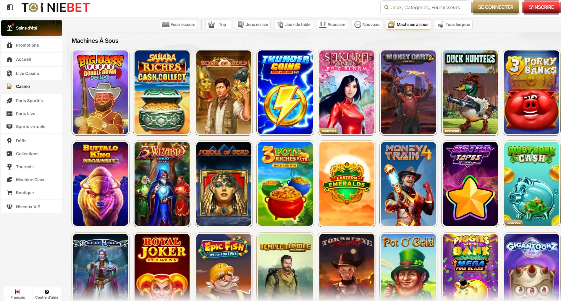 Tooniebet CAFR slots.png