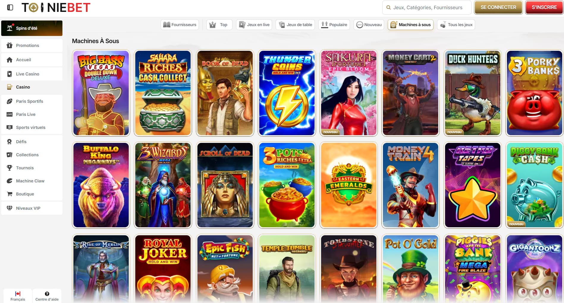 Tooniebet CAFR slots.png