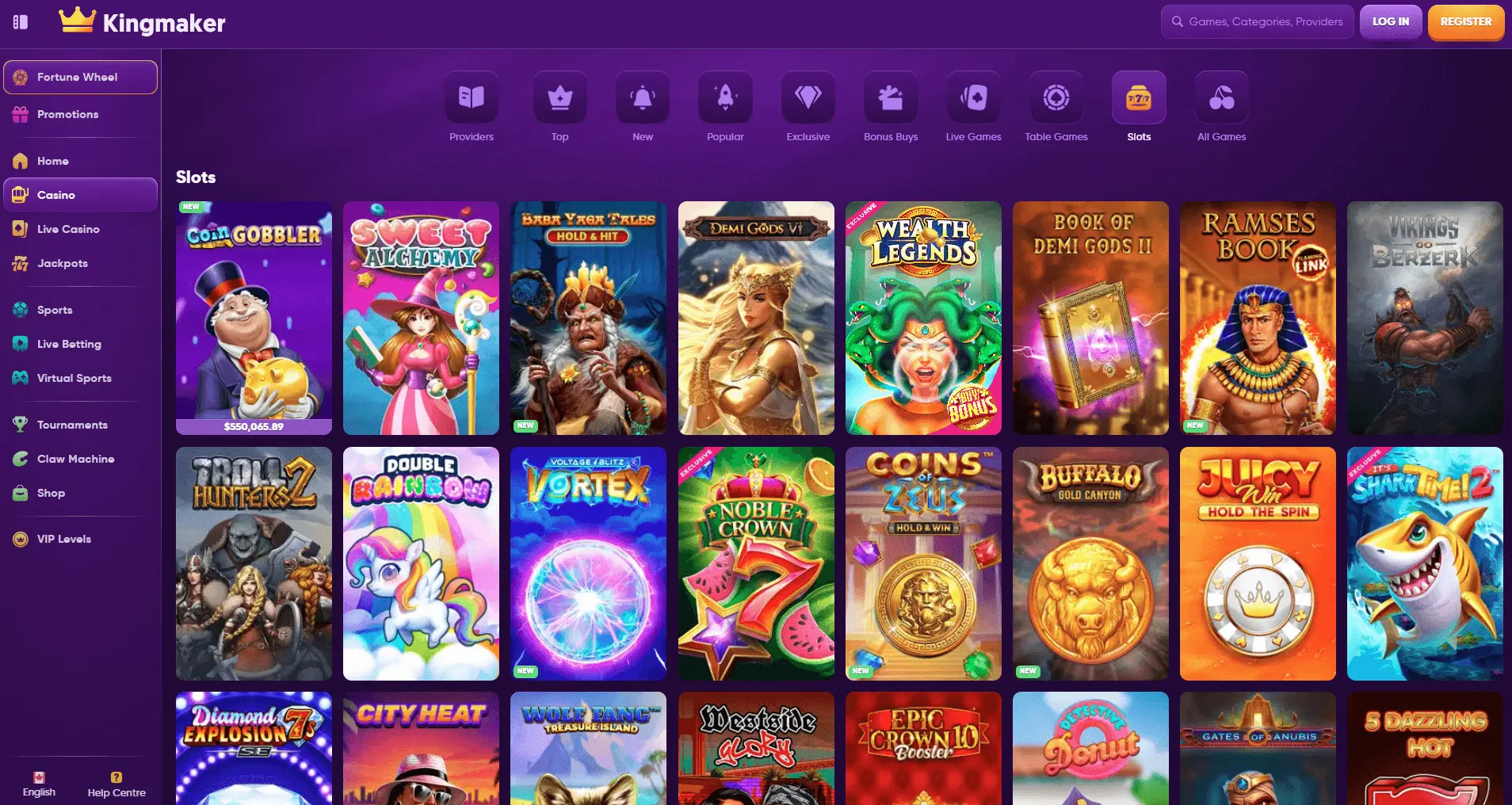 Kingmaker slots