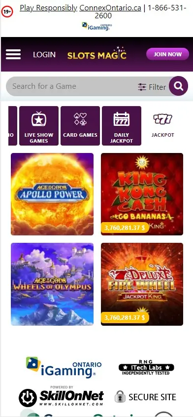 SlotsMagic Casino Ontario online jackpot slots games.jpg