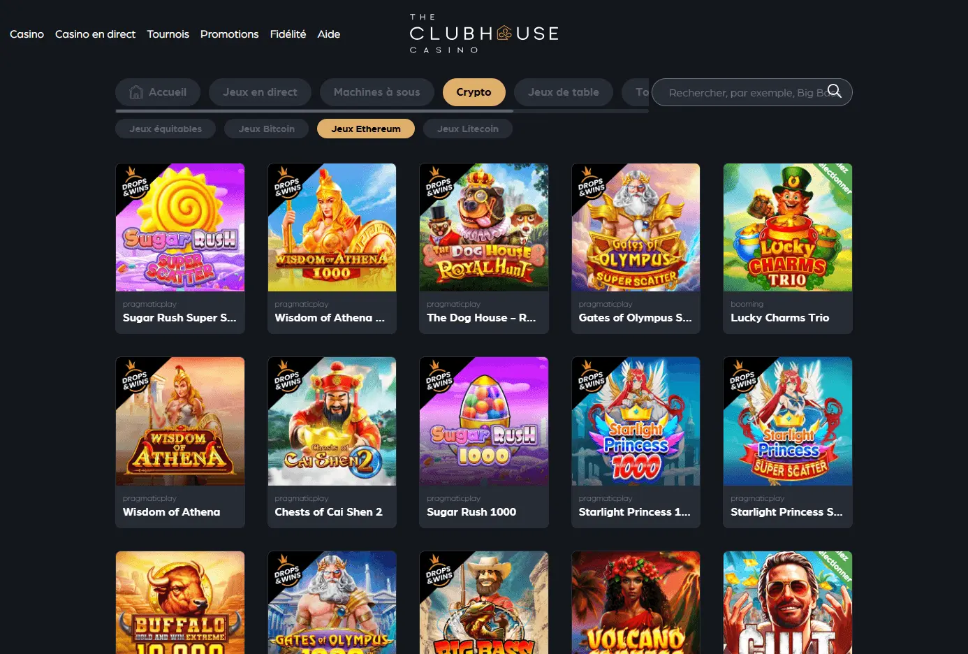 The Clubhouse Casino - crypto games