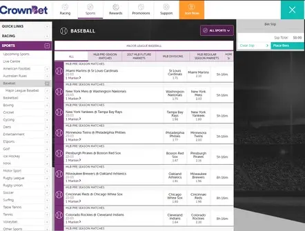 Baseball at Crown Bet Thumbnail