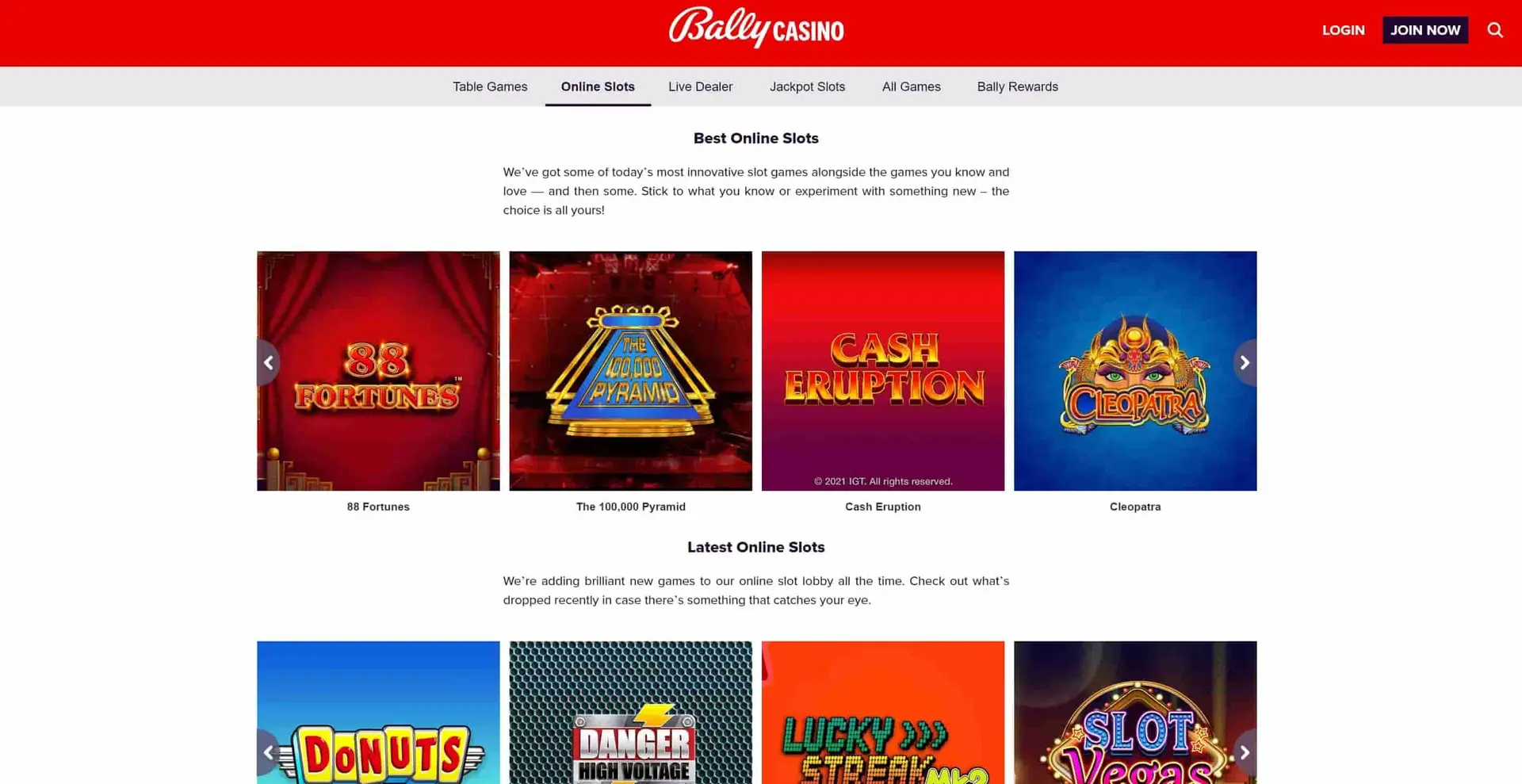 Bally Casino Slot Games