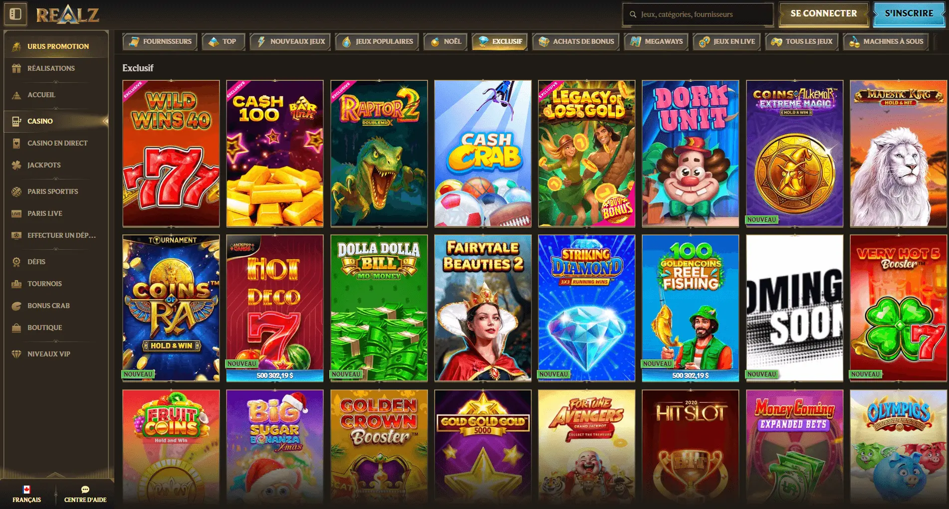 Realz exclusif games