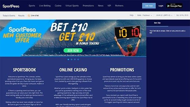 Sportpesa Homepage