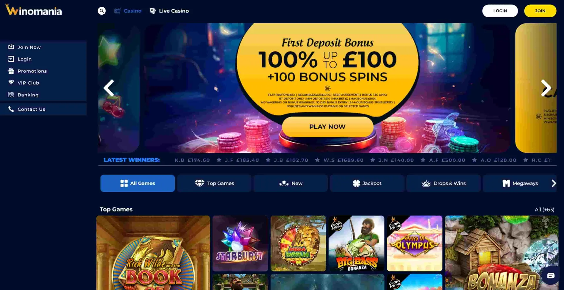 Winomania Welcome Bonus