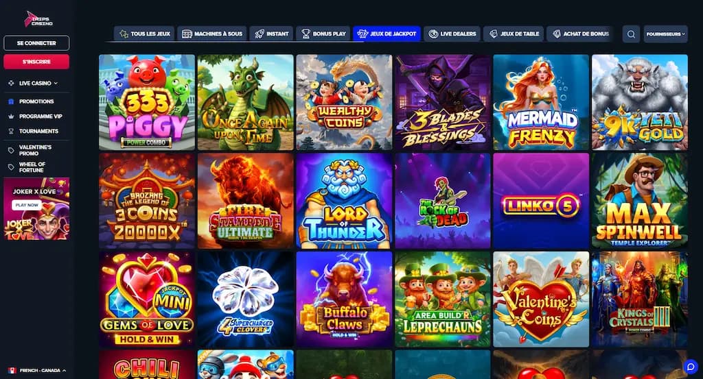 Trips casino jackpots