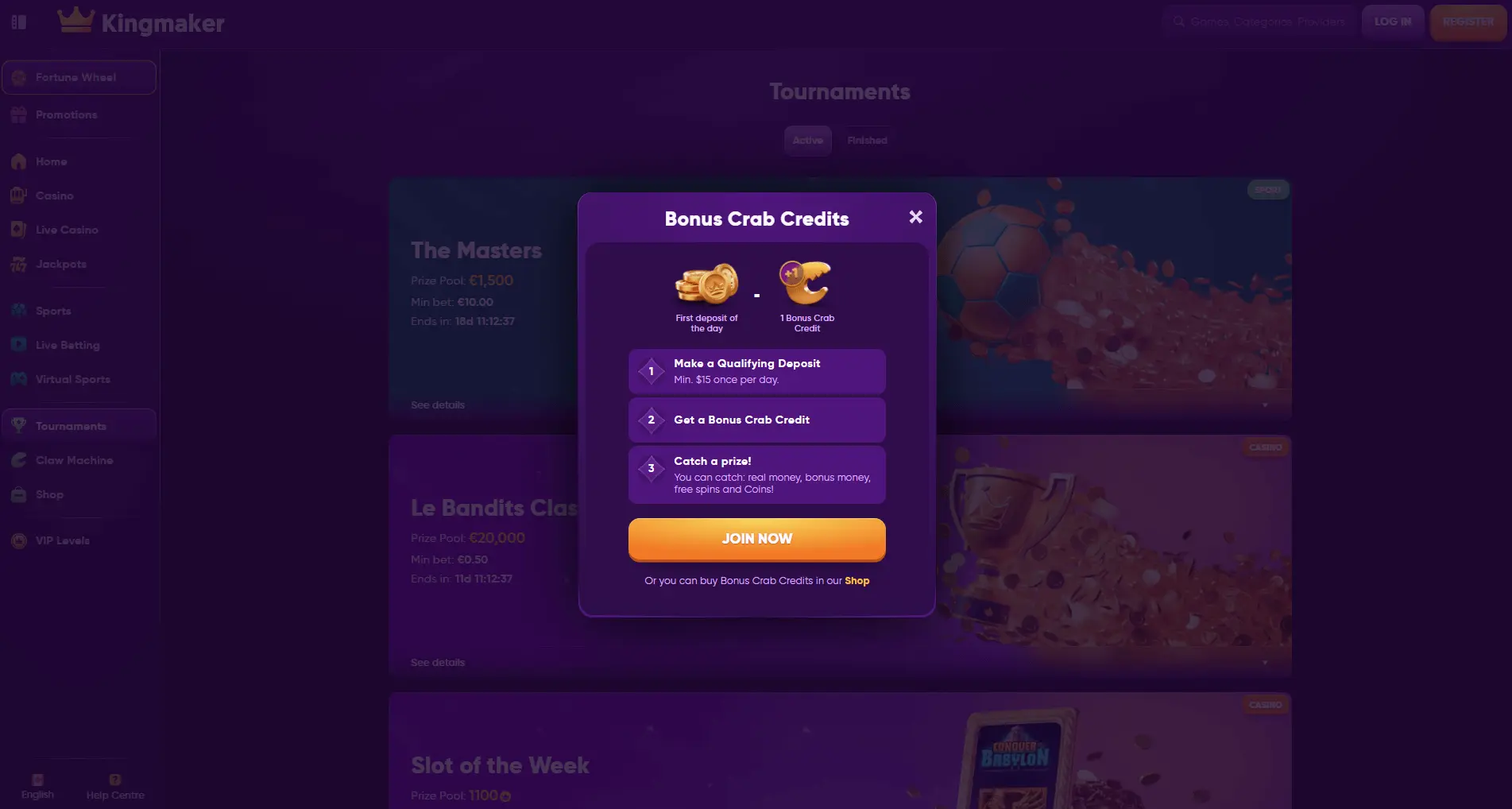 Kingmaker claw machine
