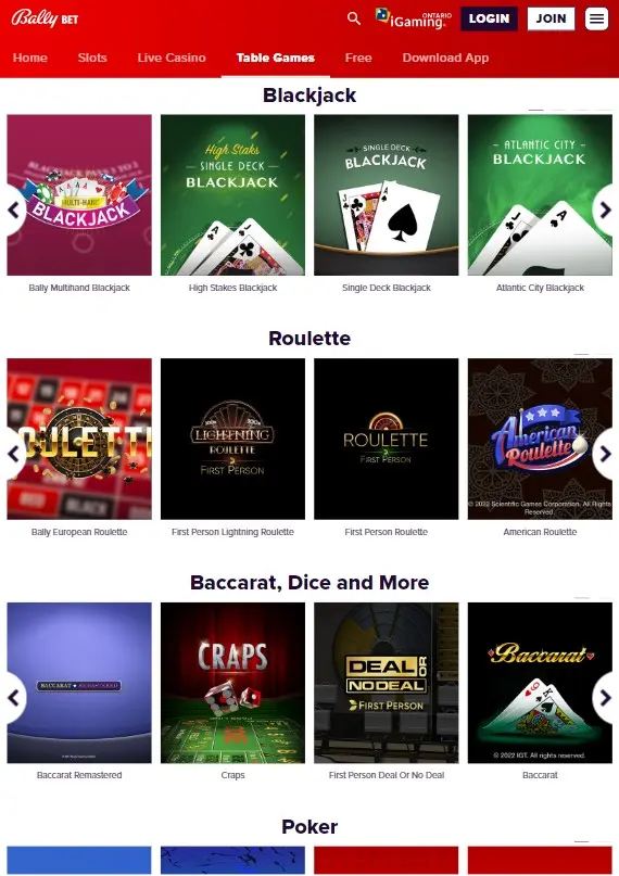 Bally Bet Ontario Casino table games.jpg