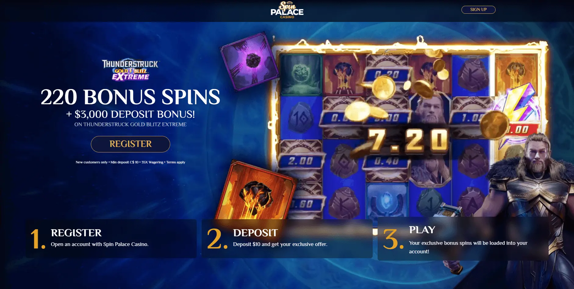 Spin Palace welcome bonus