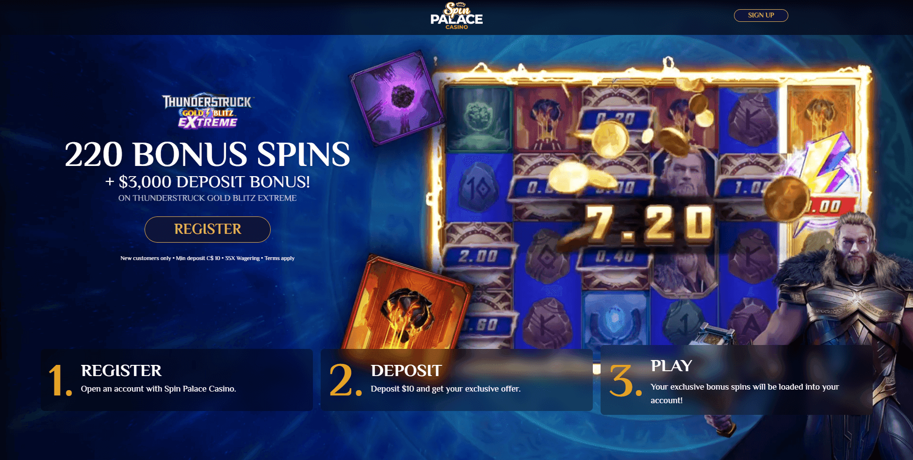 Spin Palace welcome bonus