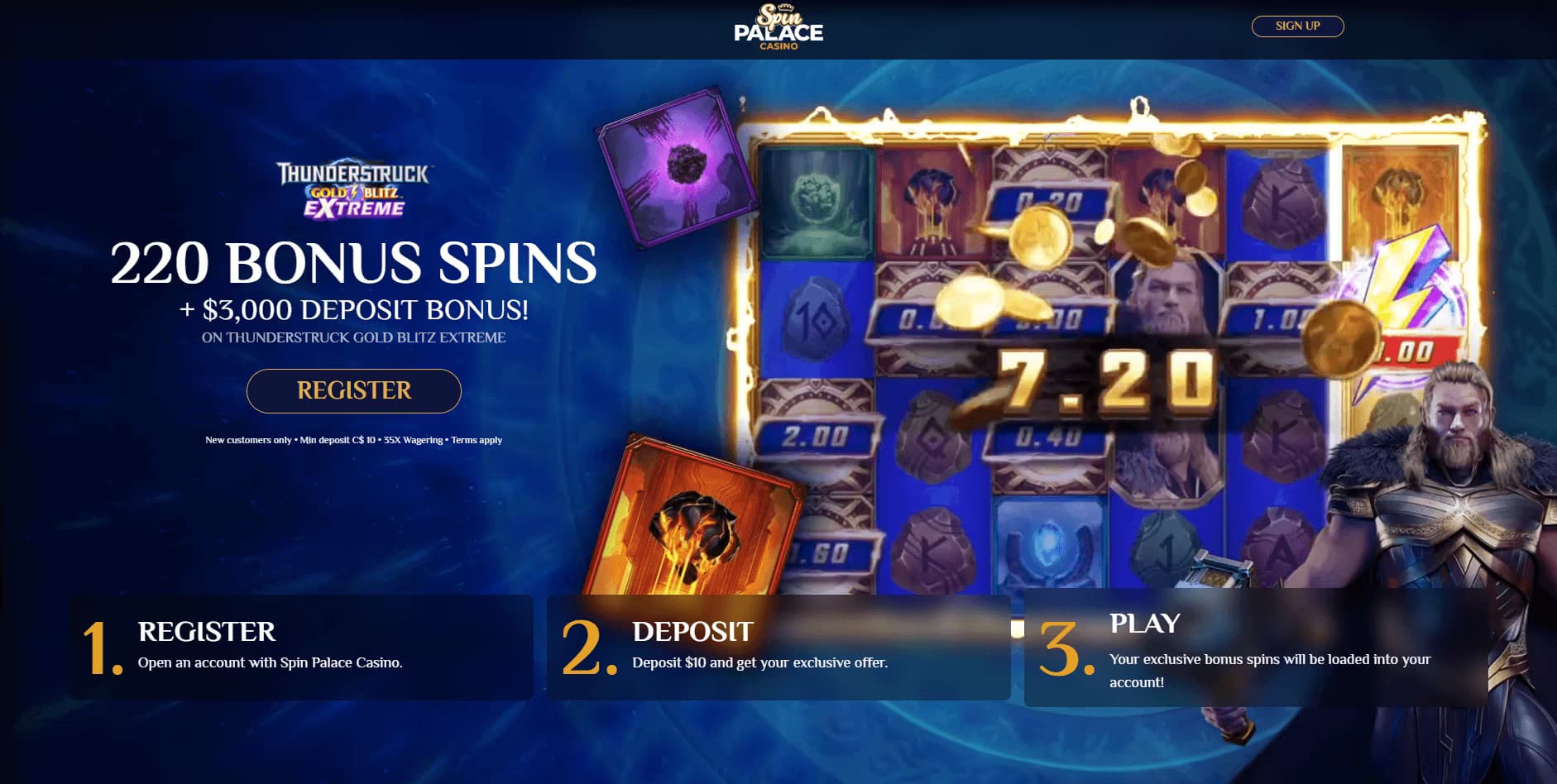 Spin Palace welcome bonus