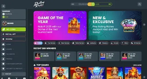 Rolling Riches lobby