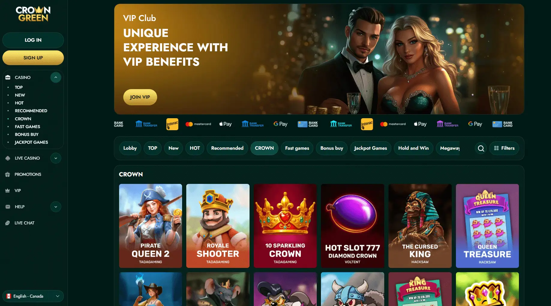 Crowngreen exclusive games