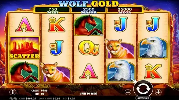 Lucky days online casino wolf gold