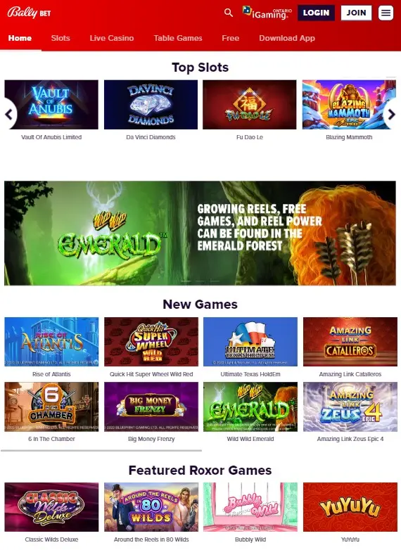 Bally Bet Ontario Casino online homepage.jpg