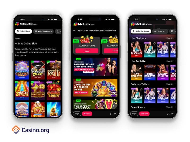 mcluck casino mobile image