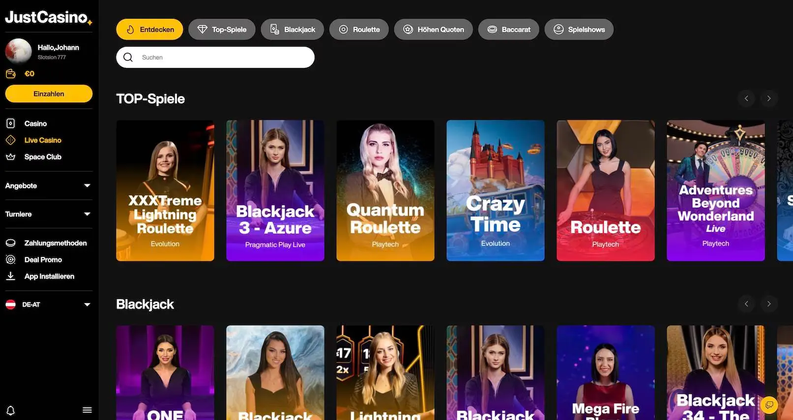 justcasino-live-casino