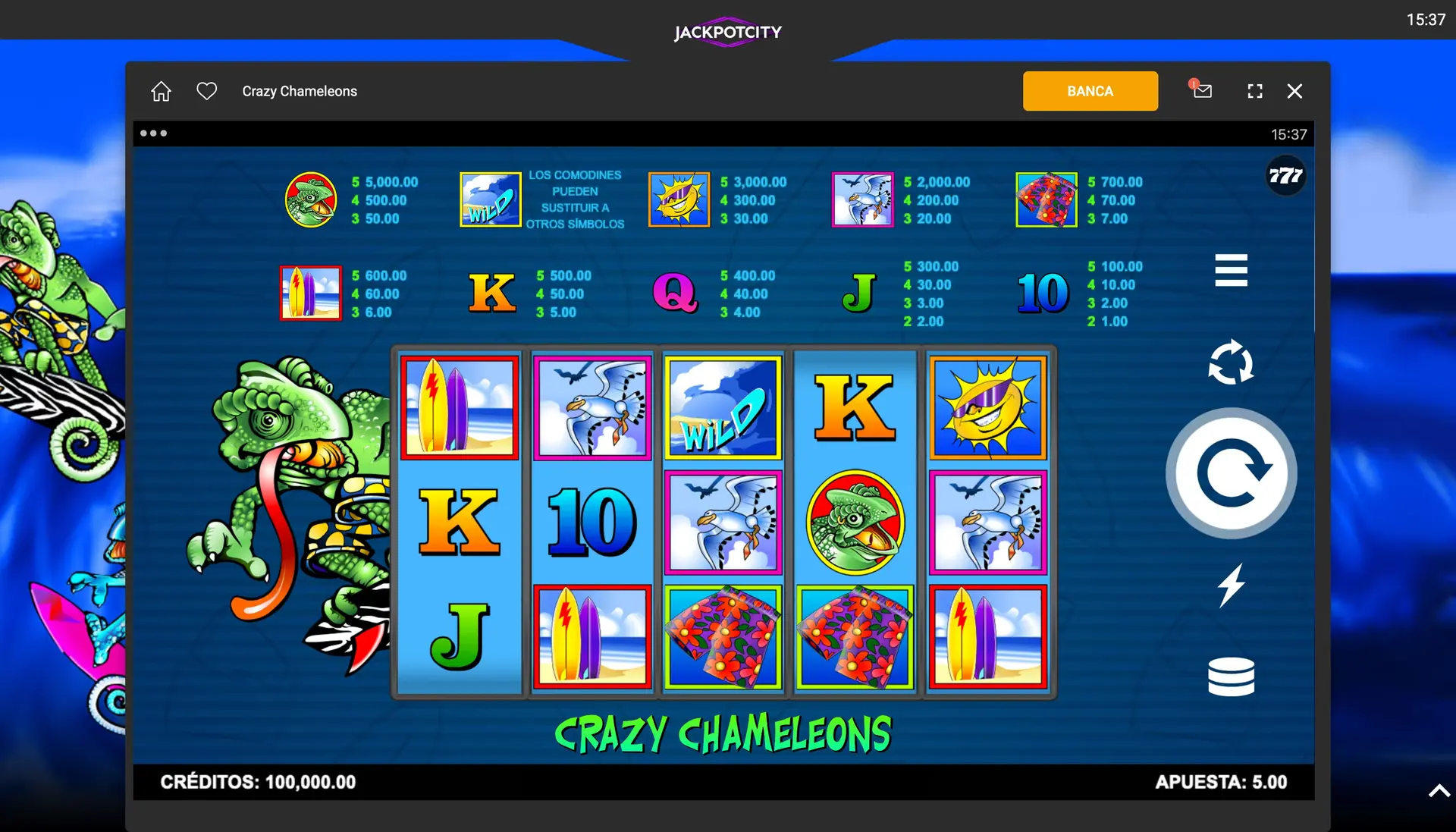 Demo game JackpotCity