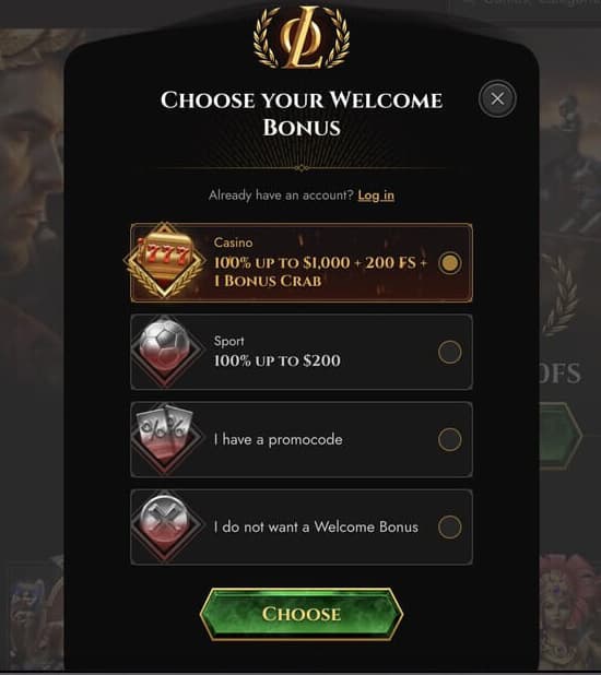 Legiano sign up step 3