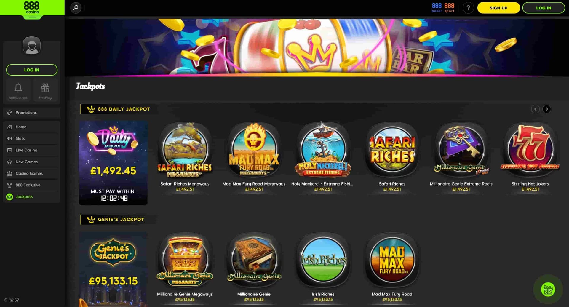888 jackpot slots