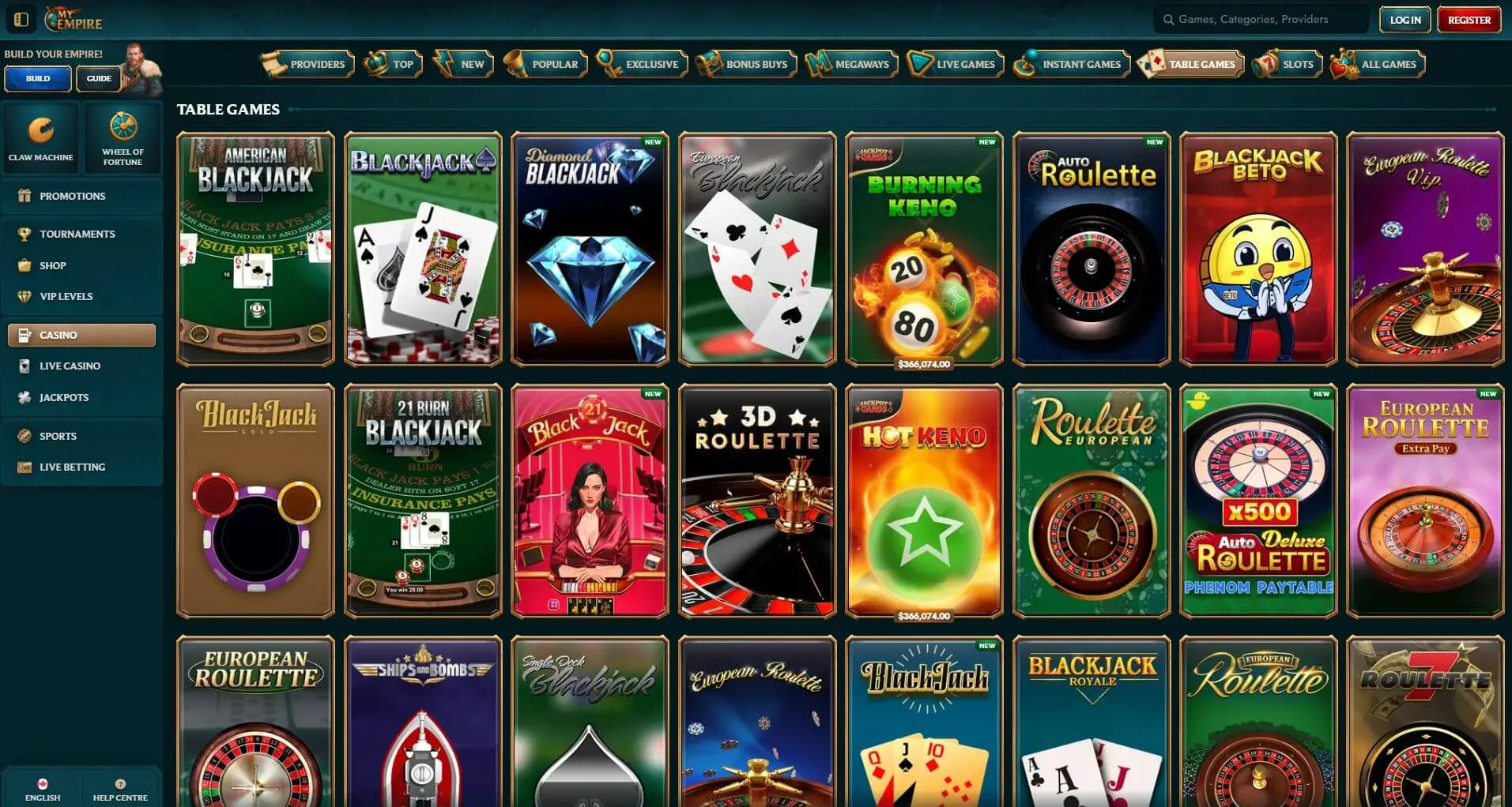 My Empire table games