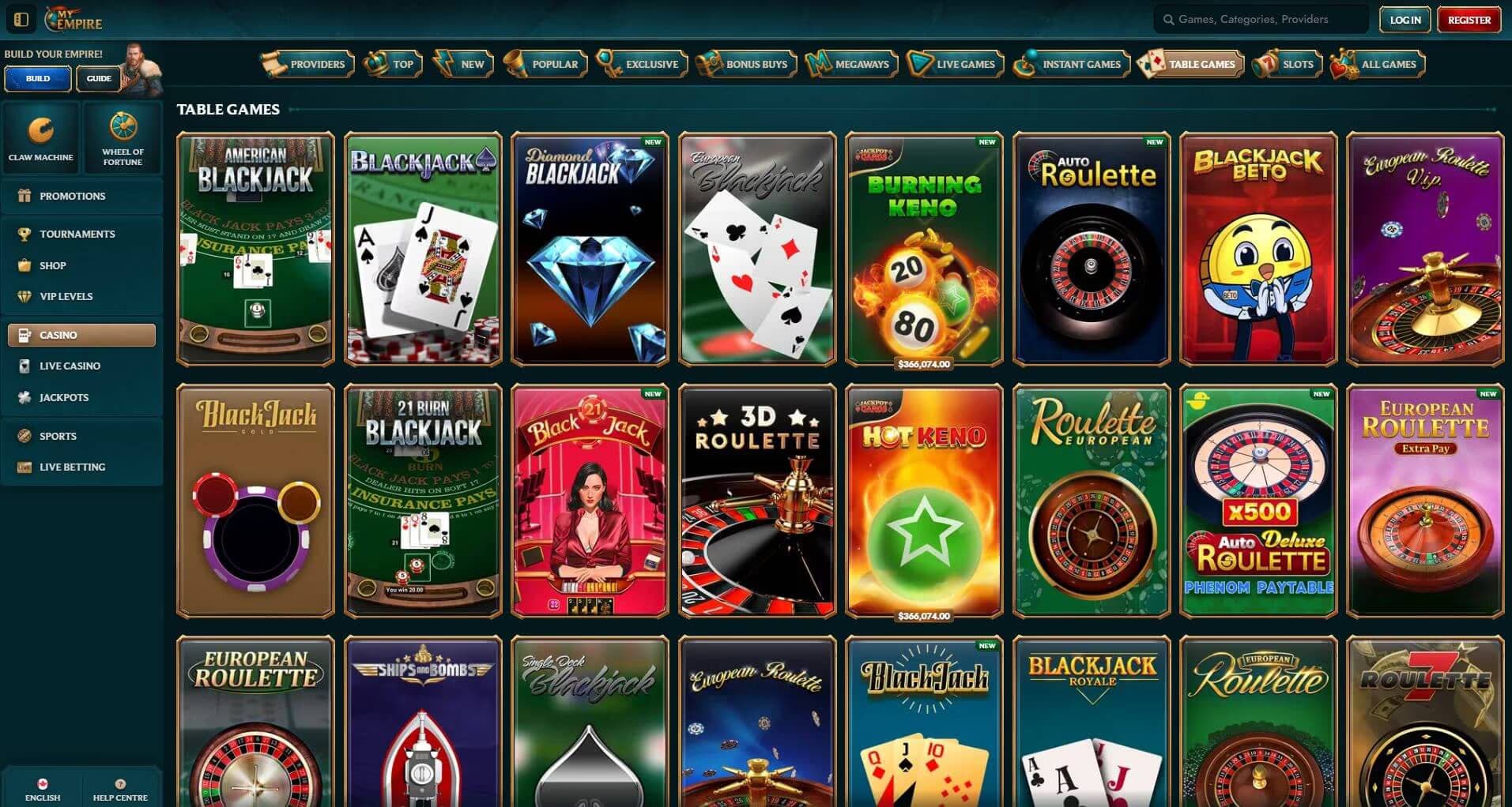 My Empire table games