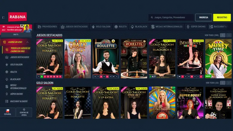 Bonus di Rabona Casino